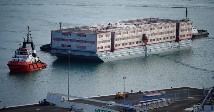 Protests Meet Bibby Stockholm, U.K. Barge for Asylum Seekers